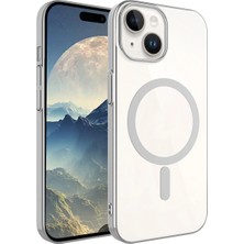 Ahlttiba Apple iPhone 15 Plus Kılıf Cep Telefonu Için Uyumlu Kapak Wireless Şarj Özellikli Pixel M-Safe Kapak