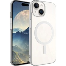 Ahlttiba Apple iPhone 15 Plus Kılıf Cep Telefonu Için Uyumlu Kapak Wireless Şarj Özellikli Pixel M-Safe Kapak
