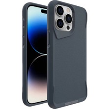 Ahlttiba Apple iPhone 15 Pro Max Kılıf Cep Telefonu Için Uyumlu Kapak Airbag Kenarlı T-Max Mat Standlı Kapak