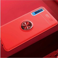 Samsung Galaxy A7 2018 Için Uyumlu Kılıf Dönebilen Yüzüklü Standlı Silikon Kapak