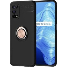 Ummeslem Realme 7 Pro Uyumlu Cep Telefonu Için Dönebilen Yüzüklü Standlı Silikon Ravel Kapak