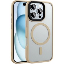 Ahlttiba Apple iPhone 16 Pro Için Uyumlu Kılıf Mat Arka Yüzey Wireless Şarj Özellikli Flet Magsafe Kapak