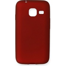 Ummeslem Samsung Galaxy J1 Mini Için Uyumlu Kılıf Yumuaşk Renkli Esnek Premium Rubber Silikon - Bordo