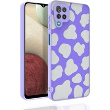 Ahlttiba Samsung Galaxy M12 Için Uyumlu Kılıf Desenli Kamera Korumalı Parlak Nora Kapak
