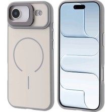 Ummeslem Apple iPhone 17 Air Cep Telefonu Için Uyumlu Kılıf Magsafe Şarj Özellik Kamera Standlı Notron Kapak
