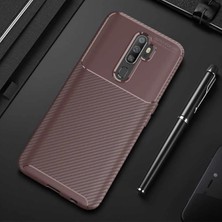 Ummeslem Oppo A9 2020 Için Uyumlu Kılıf Karbon Tasarım Negro Kapak