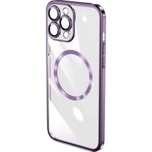 Ummeslem Apple Iphone 14 Pro Için Uyumlu Kılıf Wireless Şarj Özellikli Sert Pc Riksos Magsafe Silikon Kapak