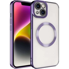 Ahlttiba Apple iPhone 14 Için Uyumlu Kılıf Magsafe Wireless Kablosuz Şarj Özellikli Silikon Setro Kapak