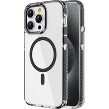 Ahlttiba Apple iPhone 15 Pro Için Uyumlu Kılıf Magsafe Şarj Airbagli Takılabilir Askı Aparatlı Nana Kapak