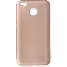 Xiaomi Redmi 4x Için Uyumlu Kılıf Yumuaşk Renkli Esnek Premium Rubber Silikon - Rose Gold