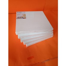 İnci Tuval 5 Adet 20X20 cm Tuval Streçli Kaliteli Gergin Arkadan Zımbalı