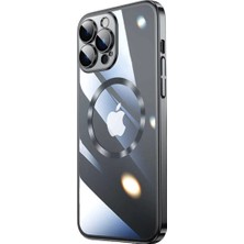 Ummeslem Apple Iphone 14 Pro Için Uyumlu Kılıf Wireless Şarj Özellikli Sert Pc Riksos Magsafe Silikon Kapak