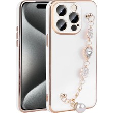 Ahlttiba Apple iPhone 15 Pro Kılıf El Tutamaçlı Kamera Korumalı Cep Telefonu Için Uyumlu Kapak Taka Silikon Kapak