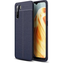 Oppo A91 Için Uyumlu Ultra Koruma Deri Görünümlü Silikon Yüzey Kılıf Niss Kapak