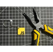 3D Baskı Javascript (Js) Logolu Anahtarlık - Yazılımcı ve Bilgisayar Mühendisi Hediyesi (Sarı-Siyah)