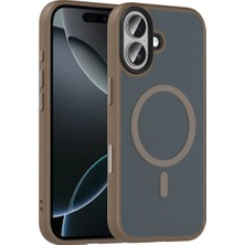 Ummeslem Apple iPhone 17 Için Uyumlu Kılıf Kapak Mat Arka Yüzey Wireless Şarj Özellikli Flet M-Safe