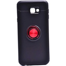 Ummeslem Samsung Galaxy J4 Plus Için Uyumlu Kılıf Dönebilen Yüzüklü Standlı Silikon Kapak