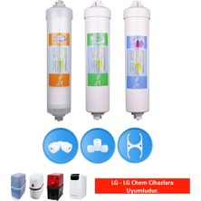 Arvepa Lg ve Lg Chem Su Arıtma Cihazı Uyumlu 3'lü Filtre Seti