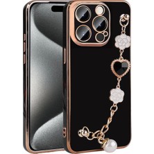 Ummeslem Apple iPhone 15 Pro Max Kılıf El Tutamaçlı Kamera Korumalı Cep Telefonu Için Uyumlu Taka Silikon Kapak