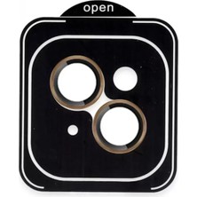 Marsilyan Apple iPhone 13 Pvd Metal Kamera Lens - Gold