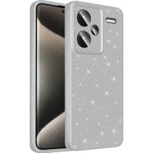 Ahlttiba Xiaomi Redmi Note 13 Pro Plus 5g Için Uyumlu Kılıf Kapak Kamera Korumalı Simli Lüks Koton