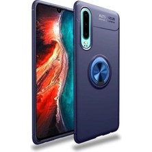 Ahlttiba Huawei P30 Için Uyumlu Kılıf Dönebilen Yüzüklü Standlı Silikon Kamera Korumalı Kapak