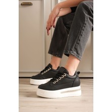 Kocadal Siyah Kadın Gizli Topuklu Sneaker TR04MS01A