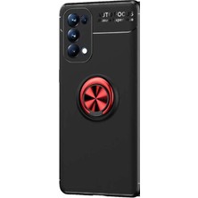 Ahlttiba Oppo Reno 5 Pro 5g Için Uyumlu Kılıf Dönebilen Yüzüklü Standlı Silikon Kapak
