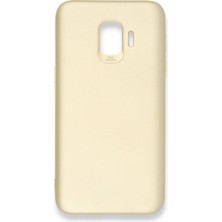 Ummeslem Samsung Galaxy J2 Core Için Uyumlu Kılıf Yumuaşk Renkli Esnek Premium Rubber Silikon - Gold