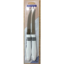 Pinkev Tramontina 2'li Set Paslanmaz Çelik Çok Amaçlı Mutfak Bıçağı - Beyaz Saplı