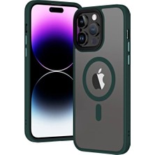 Ahlttiba Apple iPhone 13 Pro Için Uyumlu Kılıf Wireless Kablosuz Şarj Özellikli Hibrit Magsafe Kapak