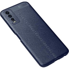 Ahlttiba Vivo Y20 Cep Telefonu Için Uyumlu Kılıf Deri Görünümlü Soft Case Niss Kapak