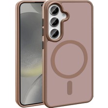 Ahlttiba Samsung Galaxy S25 Cep Telefonu Için Uyumlu Kılıf M-Safe Şarj Özellikli Mat Arka Yüzey Sio Kapak