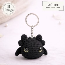 Dişsiz Ejderhanı Nasıl Eğitirsin Anahtarlık Charm Hediyelik Amigurumi Örgü