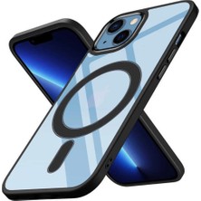 Apple Iphone 13 Için Uyumlu Kılıf Wireless Şarj Özellikli Krom Magsafe Silikon Kapak