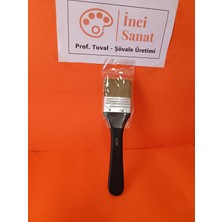 İnci Tuval 5 cm Siyah Saplı Ipek Zemin Fırca  Ipek Kıl Ekstra Yumuşak Iz Bırakmayan