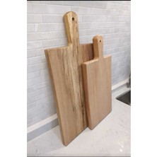 WoodBay Gürgen Ağacı Kesme Tahtası 2 Li Set (Yekpare) Tek Parça