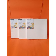 İnci Tuval 3 Adet 30X30 cm Tuval Streçli Kaliteli Gergin Arkadan Zımbalı