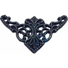 Pileli Store Dekoratif Köşe Süsü, Köşelik - Küçük, 19X34MM, Eskitme, 1 Adet