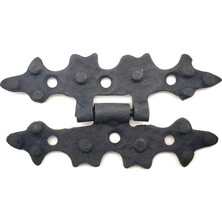 Pileli Store Antika Tarz Dekoratif Pirinç Yıldız Menteşe - 84X44 Mm, Oksit