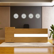 SHC4200 Beyaz Dekoratif 4’lü Dünya Saatleri Seti 36 cm – Otel & Ofis Tipi