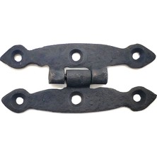 Pileli Store Antika Tarz Dekoratif Pirinç Dar Menteşe - 75X39 Mm, Oksit