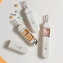 Pileli Store Ezere Taşınabilir 3 Bölmeli Nem Geçirmez Mini Hapilaç Saklama Kutusu - Bpa İÇERMEZ-(5775)