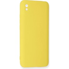 Uravas Store Redmi 9A Kılıf Nano Içi Kadife Silikon - Sarı