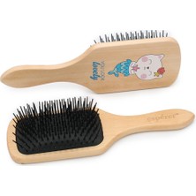 Uravas Store Ahşap, Topuzsuz Baskılı Özel Açma Fırçası / JT8586/03