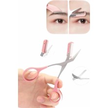 Uravas Store Kavisli Kaş Kirpik Düzeltici Bıyık Alma Taraklı Kaş Makası Yüz Bakım Seti Makas