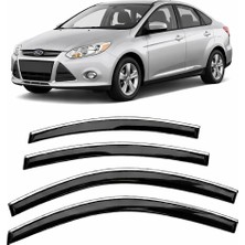 Carat Ford Focus 2011-2018 Slim Krom Cam Rüzgarlığı 4 Parça