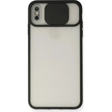 SHC4200 Iphone Xs Kılıf Palm Buzlu Kamera Sürgülü Silikon - Siyah