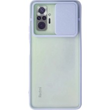 SHC4200 Redmi Note 10 Kılıf Palm Buzlu Kamera Sürgülü Silikon - Lila
