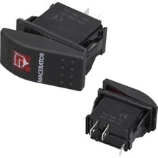 Uravas Store Macaratör Sembollü Işıklı 3 Pinli On-Off 12-24V Marin Switch